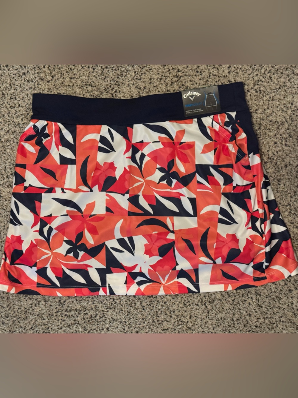 Callaway Navy, Coral & White Floral Golf Skort